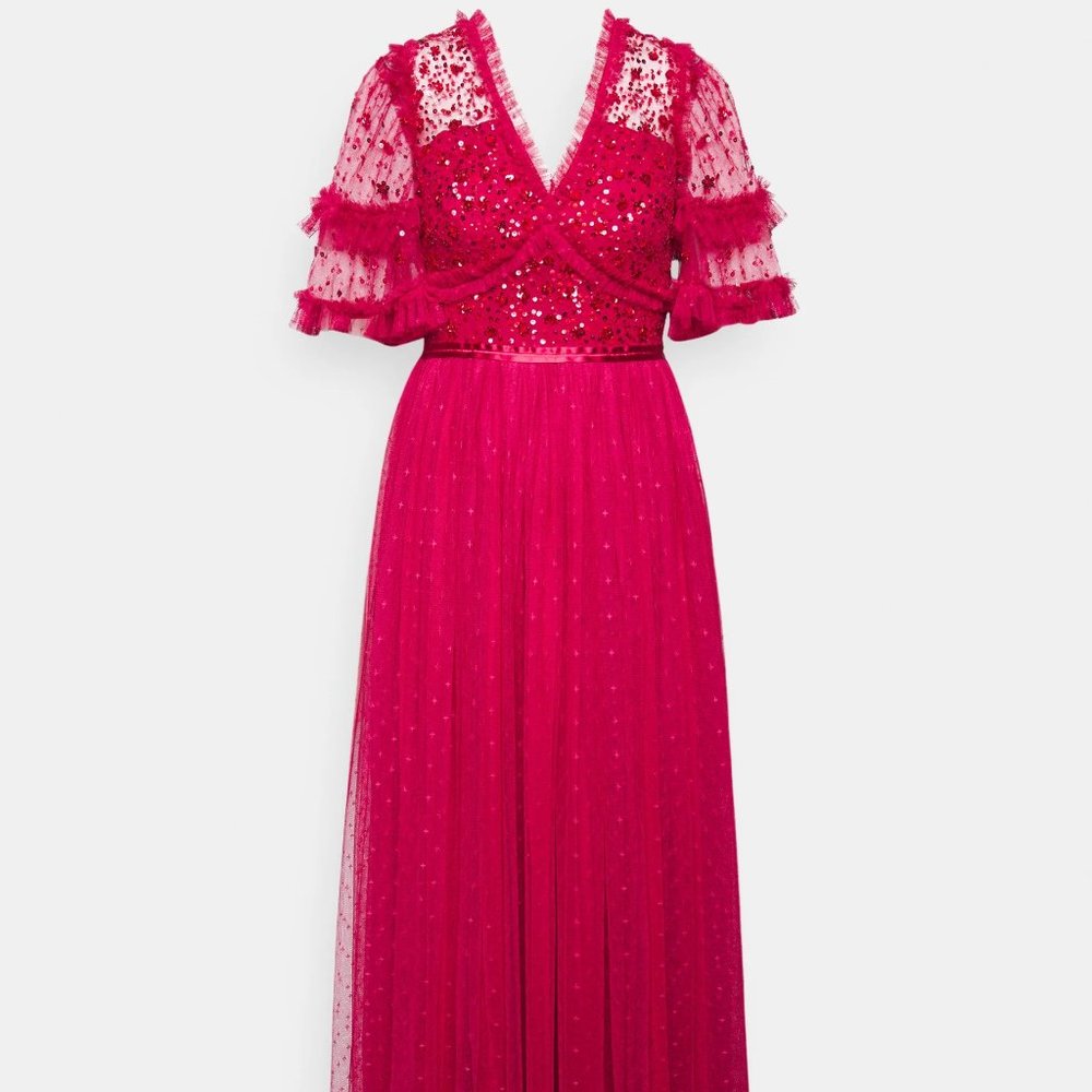 Needle & Thread Maybelle Bodice v neck ankle gown